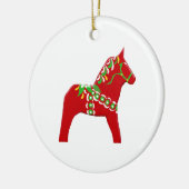 WeihnachtenDala Pferde Keramikornament (Links)
