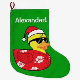 WeihnachtenDucky Name-Gummikundengerechtes Großer Weihnachtsstrumpf