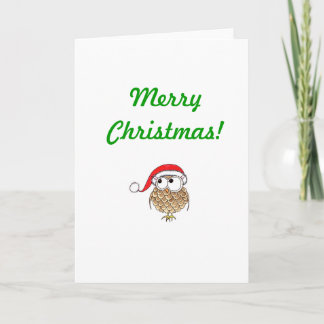 Weihnachteneule, frohe Weihnachten! Feiertagskarte