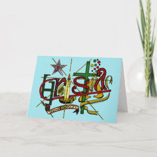 WEIHNACHTENfahnen-Feier! Feiertagskarte