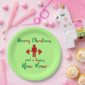 WeihnachtenFitmas Fitness-lustiger Pappteller (Party)