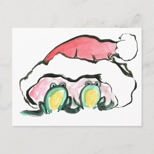 WeihnachtenFrong Verdopplung - Sumi-e Feiertagspostkarte (Vorderseite)