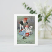 WeihnachtenGladnessIce Skaten-Kindereinsturz Feiertagspostkarte (Stehend Vorderseite)