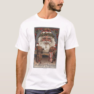 WeihnachtenGreetingBig Sankt Kopf T-Shirt