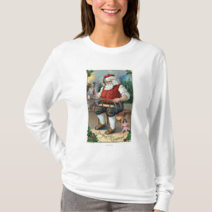 WeihnachtenGreetingSanta Gebäude-Schlitten T-Shirt
