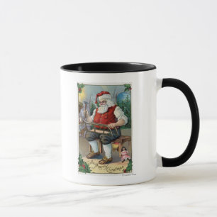 WeihnachtenGreetingSanta Gebäude-Schlitten Tasse