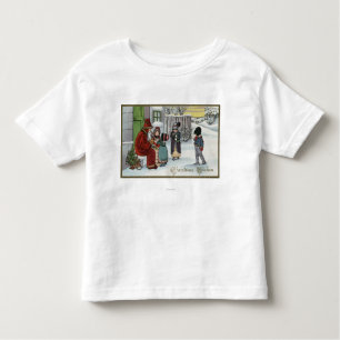 WeihnachtenGreetingSanta Sitzen Kleinkind T-shirt