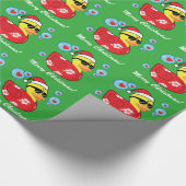 Weihnachtengummiducky im hawaiischen Shirt Aloha Geschenkpapier (Ecke)