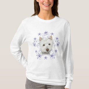 Weihnachtenist niedliche Westie Hundekunst- und T-Shirt
