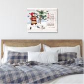 WeihnachtenJunge zerkleinern Weihnachtsbaum Leinwanddruck (Insitu (Schlafzimmer))