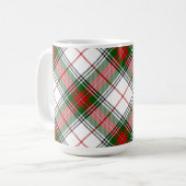 Weihnachtenkariertes ~ personalisiert kaffeetasse (Vorderseite Links)