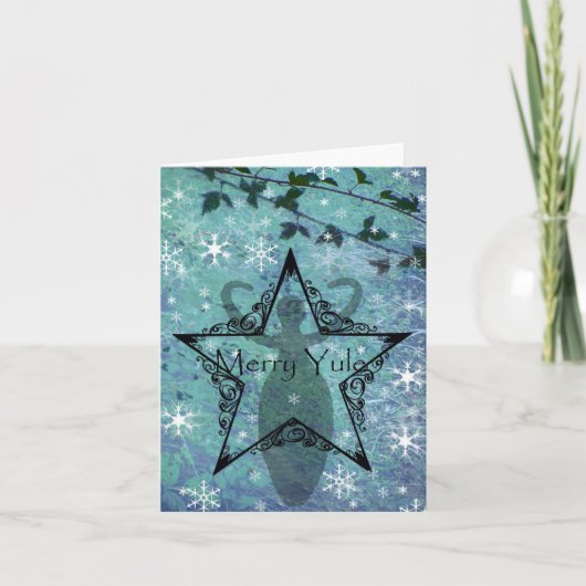 Weihnachtenkartengöttin Feiertagskarte (Vorderseite)