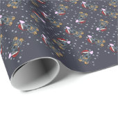 WeihnachtenKawaii Blau Heeler Geschenkpapier (Rolleneckpunkt)