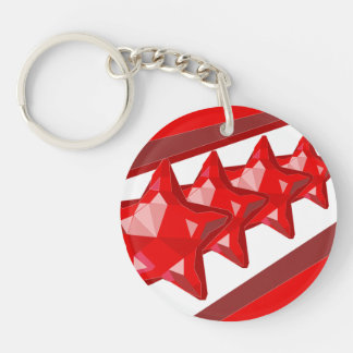 Weihnachtenkeychain Rotsterne Schlüsselanhänger