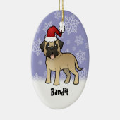 WeihnachtenMastiff/Bullmastiff Keramikornament (Rechts)
