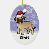 WeihnachtenMastiff/Bullmastiff Keramikornament (Hinten)