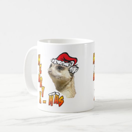 WeihnachtenMeerkat Kaffee-Tasse Kaffeetasse (Vorderseite Links)