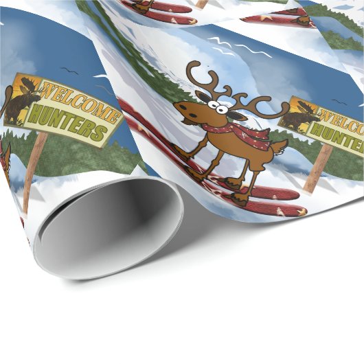 WeihnachtenMooseski Geschenk-Verpackung Geschenkpapier (Rolleneckpunkt)