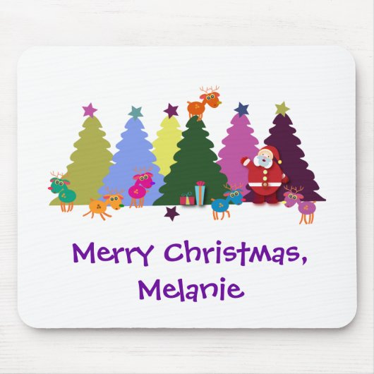 Weihnachtenmousepad: Sankt und seine Rene Mousepad (Vorne)