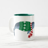 WeihnachtenNarwhal Tasse (Vorderseite Links)
