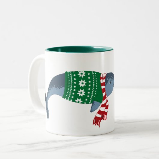 WeihnachtenNarwhal Tasse (Vorderseite Links)