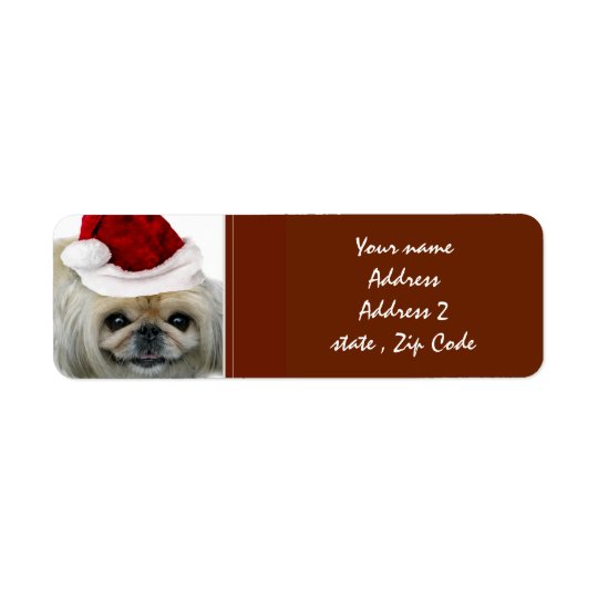 WeihnachtenPekingese Adressen-Etiketten