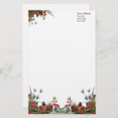 Weihnachtenpinecones Briefpapier (Vorne/Hinten)