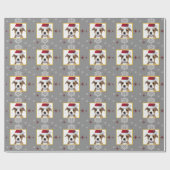 WeihnachtenPitbull Welpen-Packpapier Geschenkpapier (Flach)