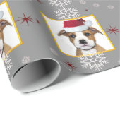 WeihnachtenPitbull Welpen-Packpapier Geschenkpapier (Rolleneckpunkt)