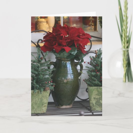 WeihnachtenPoinsetta Karte (Vorderseite)