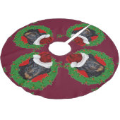 WeihnachtenRottweiler Hund Polyester Weihnachtsbaumdecke (Schrägansicht)