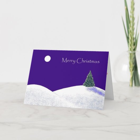 WeihnachtenSchneeMalerei Feiertagskarte (Vorderseite)