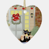 WeihnachtenSiames Katzen Keramikornament (Rechts)