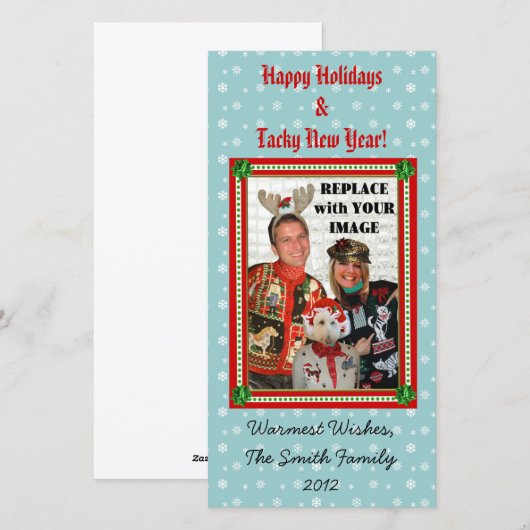Weihnachtenstrickjacke-izer Feiertagskarte (Vorne/Hinten)