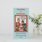 Weihnachtenstrickjacke-izer Feiertagskarte (Stehend Vorderseite)