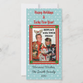 Weihnachtenstrickjacke-izer Feiertagskarte (Vorderseite)