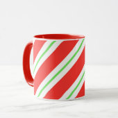 WeihnachtenTasse-süßigkeit Stock Striped Tasse (Vorderseite Links)