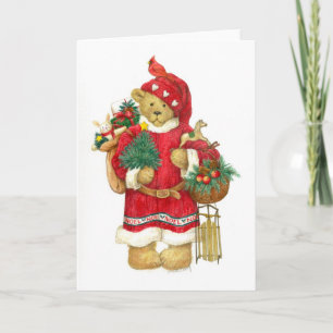 WEIHNACHTENteddy-BÄRN-WEIHNACHTSkarte Feiertagskarte