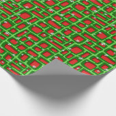 WeihnachtenTiki Ziegelsteine Geschenkpapier (Ecke)