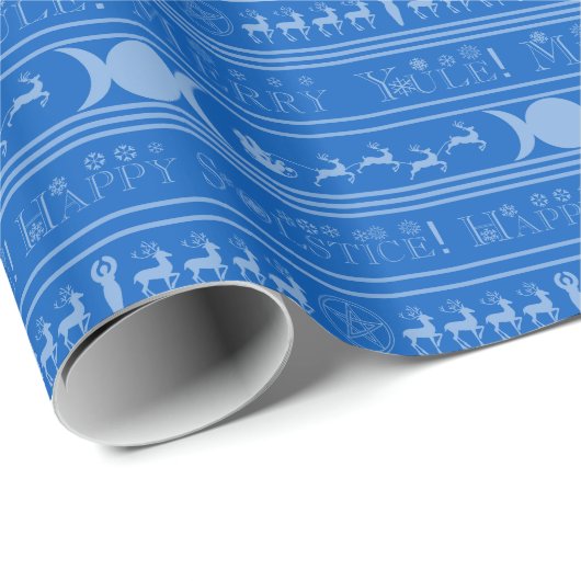 Weihnachtenverpackungspapier Blau Geschenkpapier (Rolleneckpunkt)
