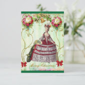 Weihnachtenviktorianische Marie Geldbeutel-Karten Einladung (Stehend Vorderseite)