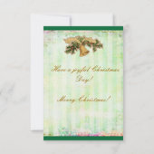 Weihnachtenviktorianische Marie Geldbeutel-Karten Einladung (Rückseite)