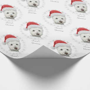 WeihnachtenWestie Hundekunst Geschenkpapier
