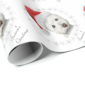 WeihnachtenWestie Hundekunst Geschenkpapier (Rolleneckpunkt)