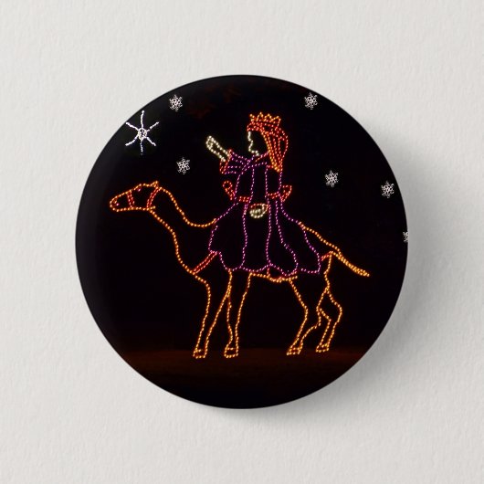 WeihnachtenWIseman Stern-Kamel ZZ H 2016 Button (Vorderseite)