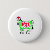 WeihnachtenZebra Button (Vorderseite)