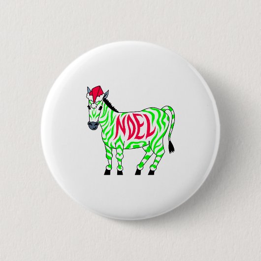 WeihnachtenZebra Button (Vorderseite)