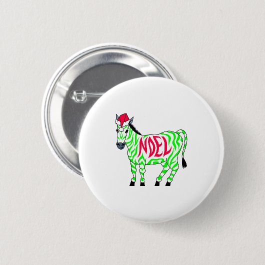 WeihnachtenZebra Button (Vorne & Hinten)