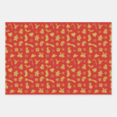 Weihnachtgold Geschenkpapier Set (Vorderseite)