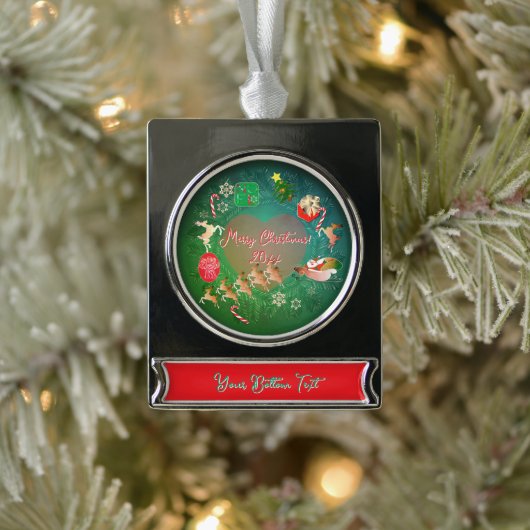 Weihnachtlich Banner-Ornament silber (Baum)